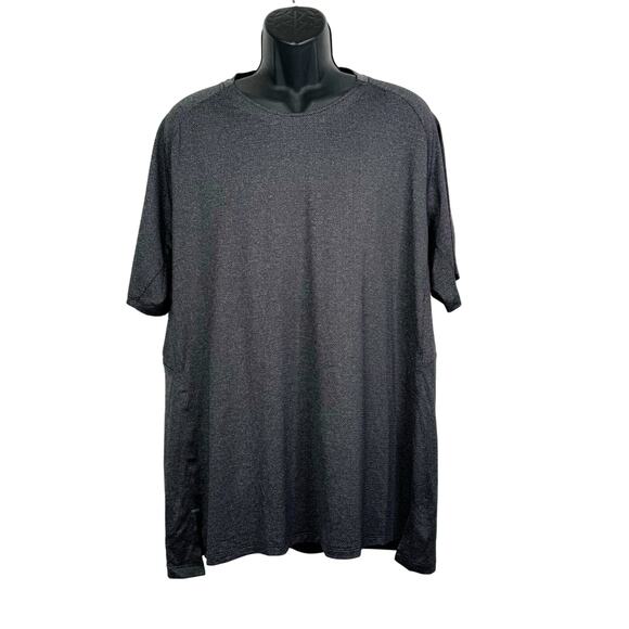 Lululemon Short Sleeve Back Vent Heathered Black Size XXL - Picture 1 of 9